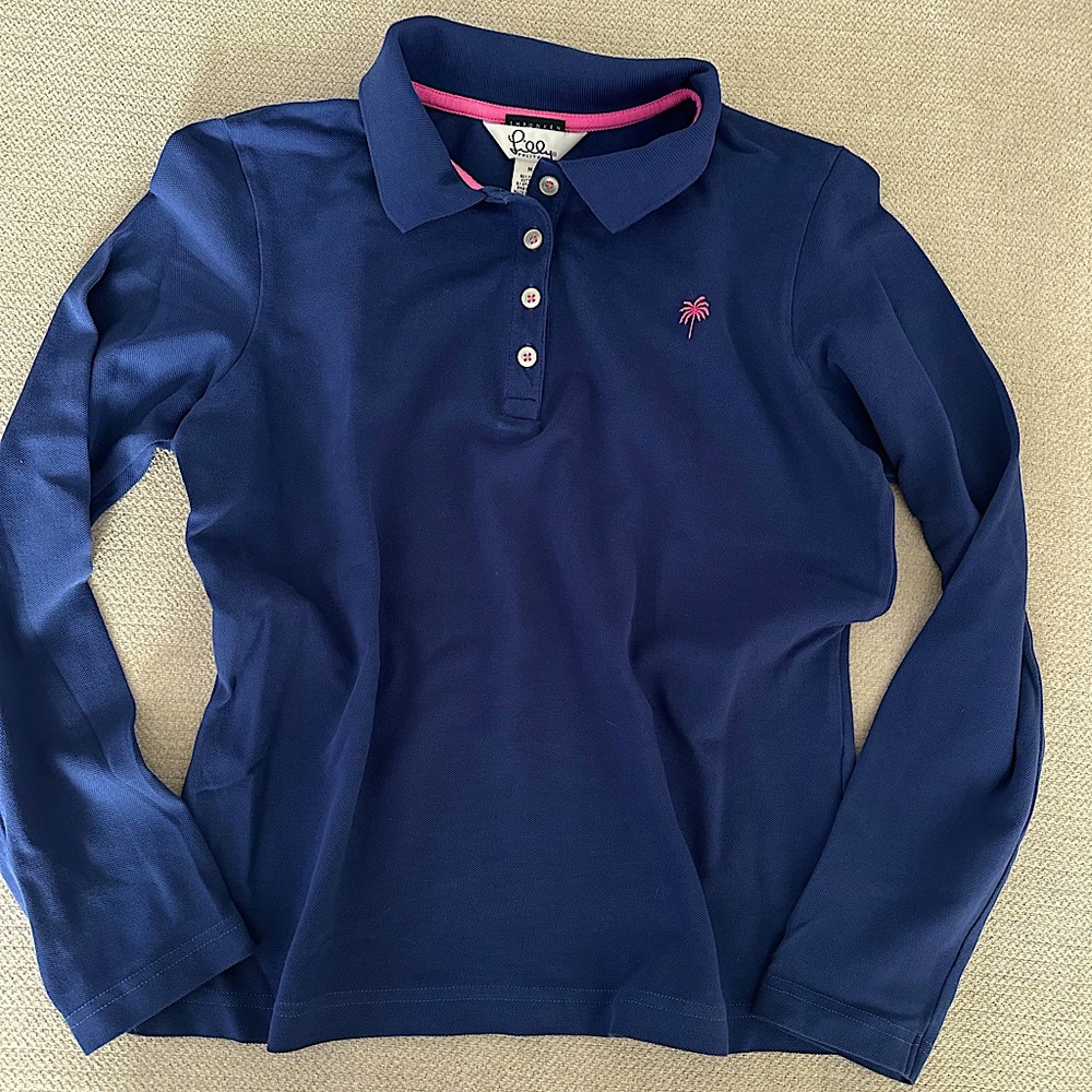 Lilly Pulitzer Navy Longsleeve Polo
